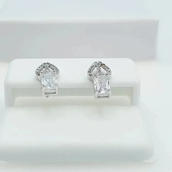 925 Sterling Silver Cubic Zirconia Earrings, U19254815